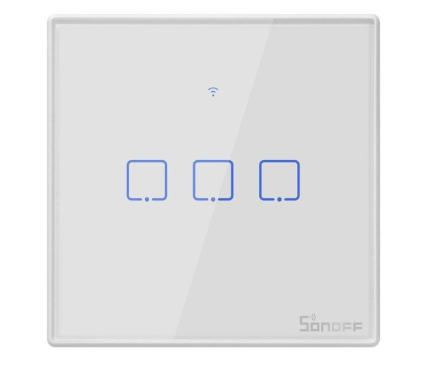 Sonoff Dotykowy Włącznik T0 EU TX (WiFi+RF433 3-kanałowy) - 645663 - zdjęcie